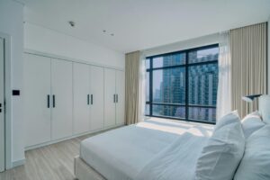 Inviting vacation rental apartment with fully furnished, contemporary interiors. Styled for short-term rental platforms like Airbnb, ideal for property listings, travel blogs, or hospitali...